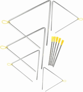5 Sets Musical Triangle Instrument Lightweight Hand Percussion for and Safe for Kindergartens and Home Music Activities Sound Quality