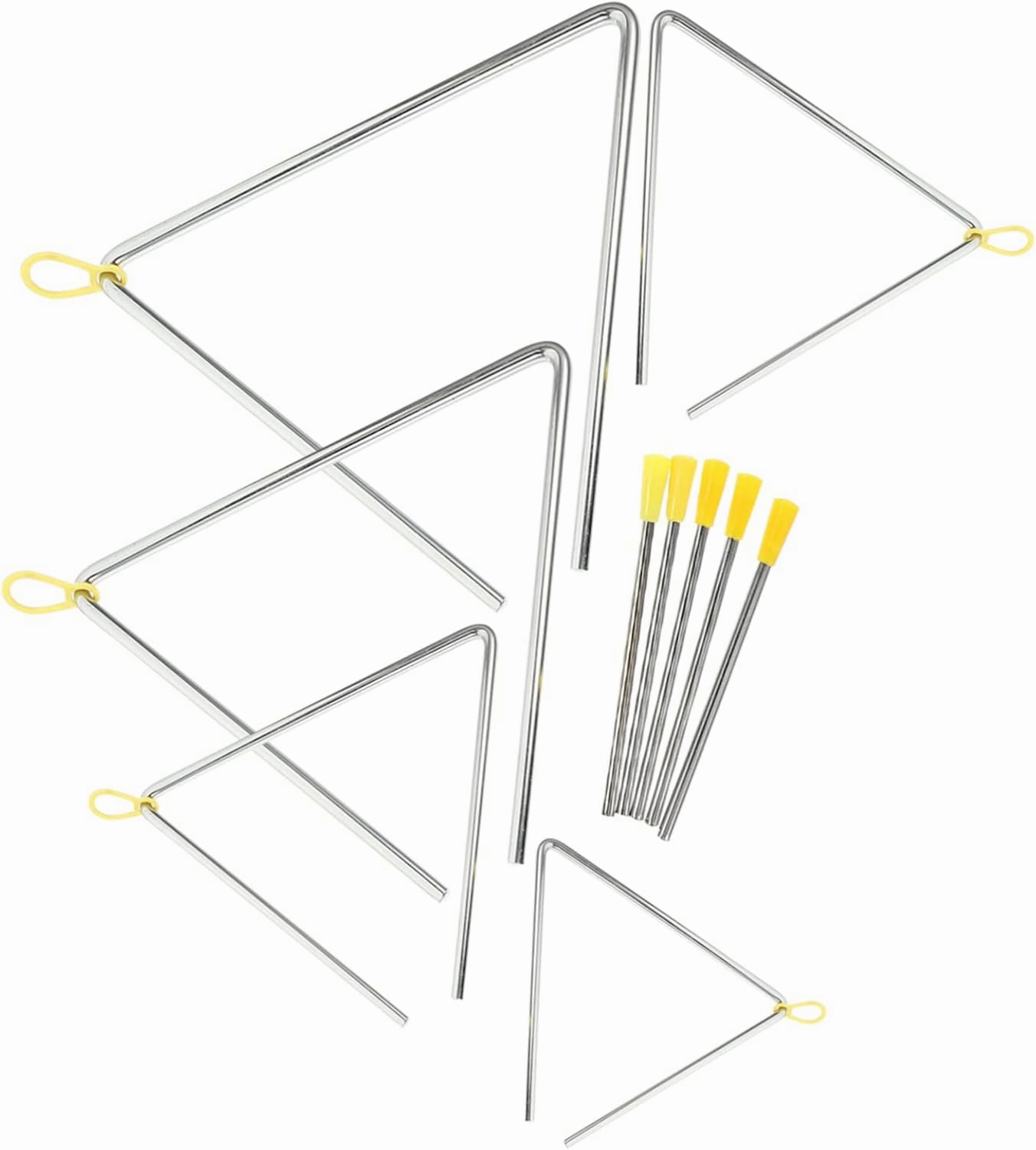 5 Sets Musical Triangle Instrument Lightweight Hand Percussion for and Safe for Kindergartens and Home Music Activities Sound Quality