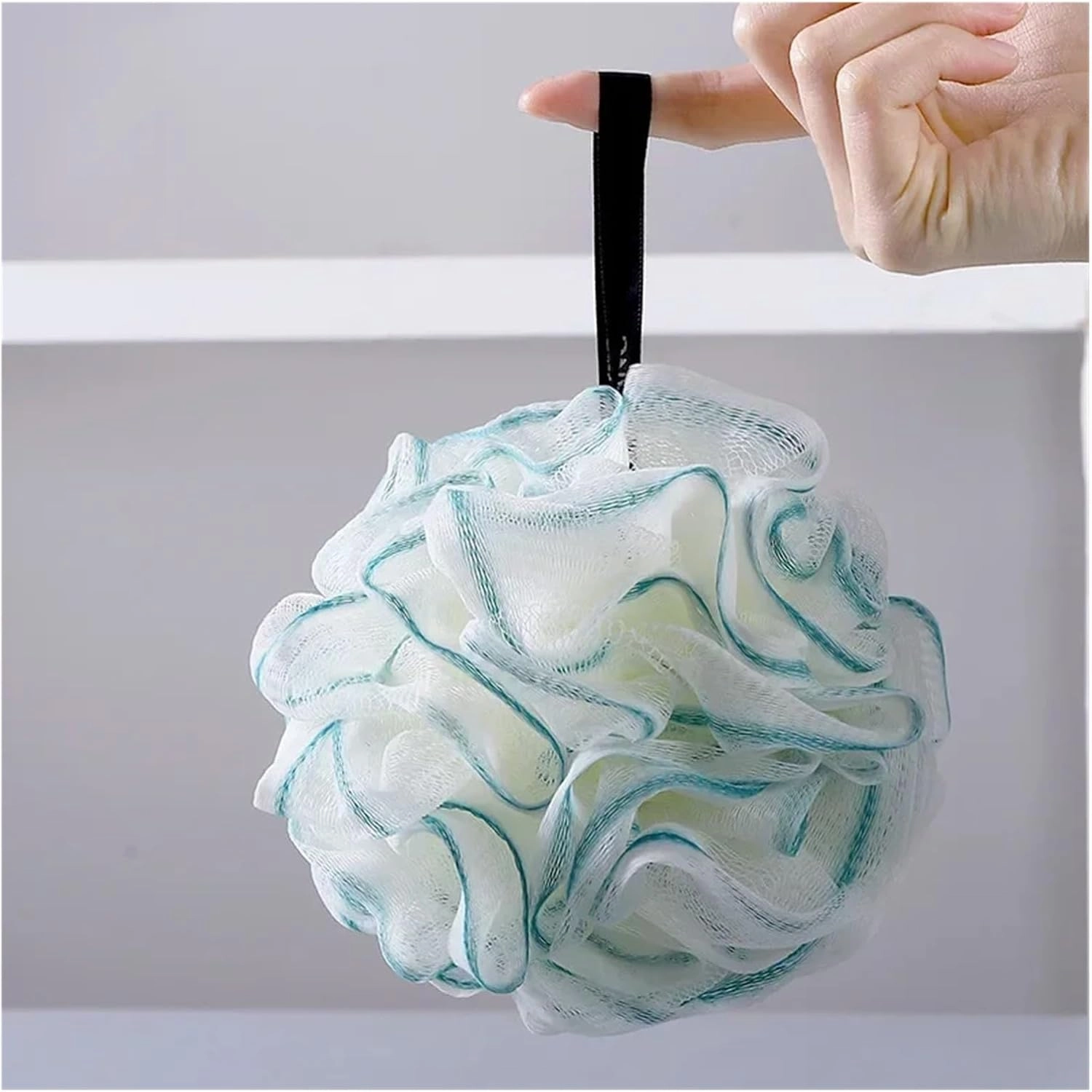 5pcs Bath Flower Soft Shower Mesh Foaming Sponge Bath Bubble Ball Skin Clean Tool Bathroom Accessory(DEEP Blue)