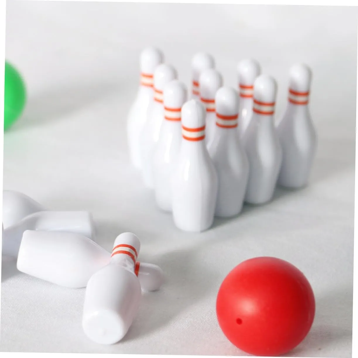 5sets Miniature Bowling Set Dollhouse Decor Accessory Compact Bowling Game for Family Entertainment for All Ages Decoration