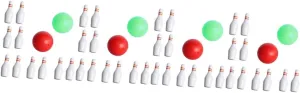 5sets Miniature Bowling Set Dollhouse Decor Accessory Compact Bowling Game for Family Entertainment for All Ages Decoration