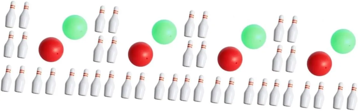 5sets Miniature Bowling Set Dollhouse Decor Accessory Compact Bowling Game for Family Entertainment for All Ages Decoration