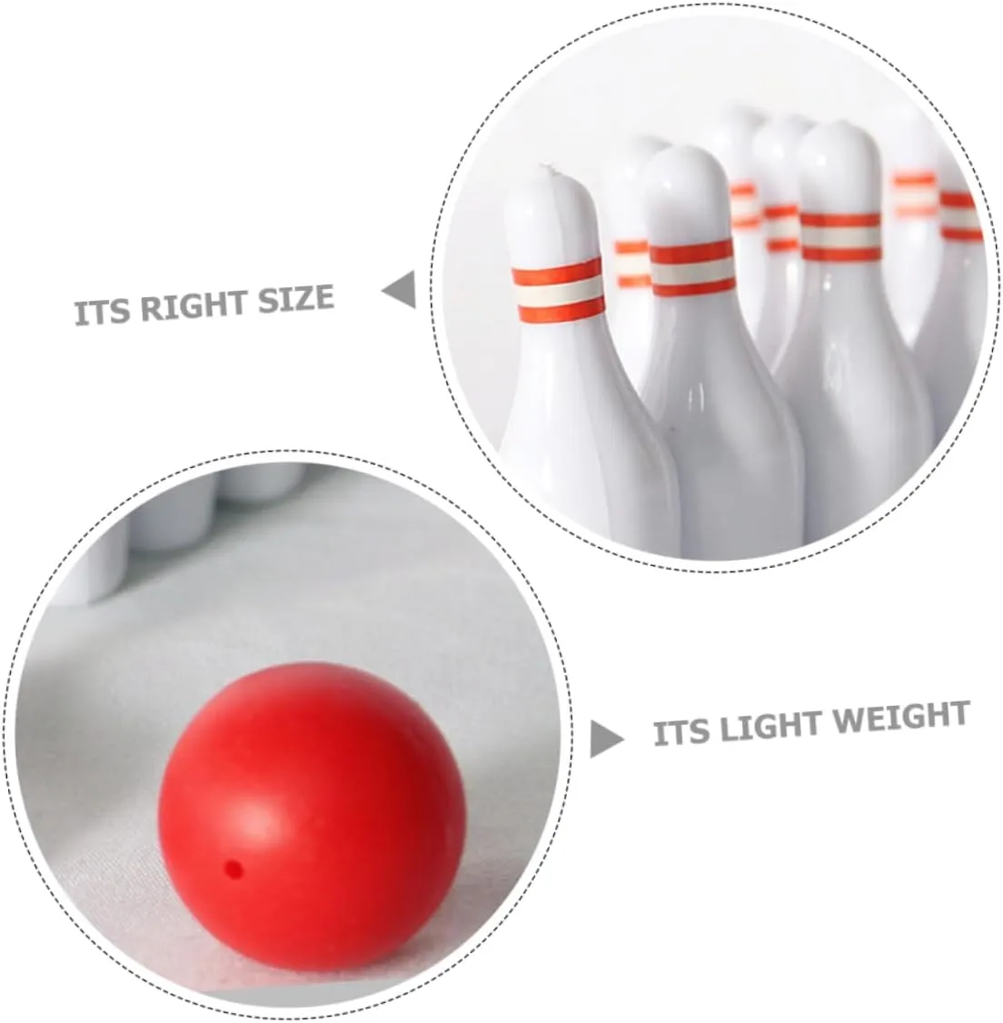 5sets Miniature Bowling Set Dollhouse Decor Accessory Compact Bowling Game for Family Entertainment for All Ages Decoration
