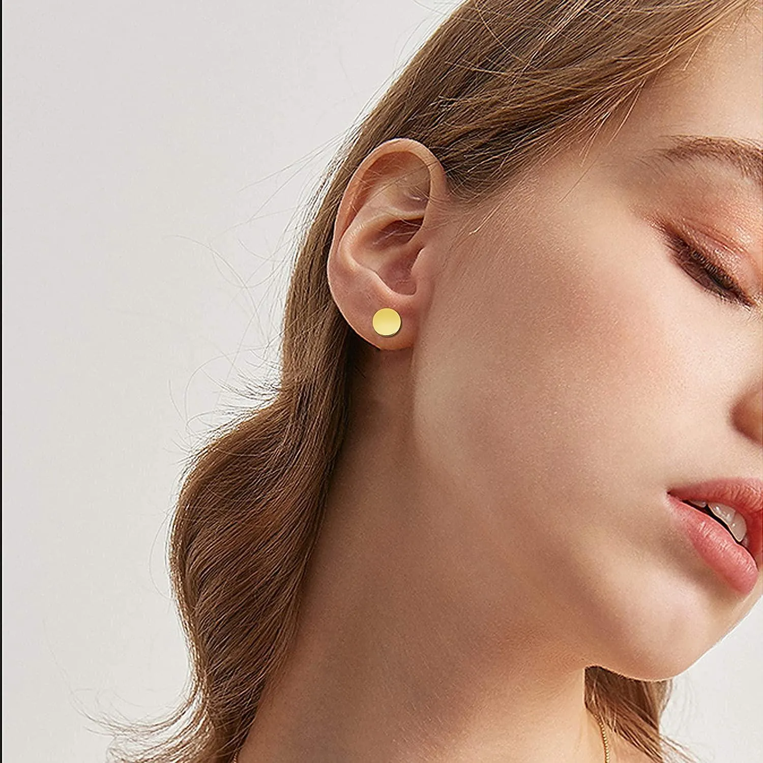 6 Pairs Stainless Hoop Earrings Magnetic Fake Gauges Ear Studs Non-pierced Clip On Huggie Cuff Earrings Set for Men Women