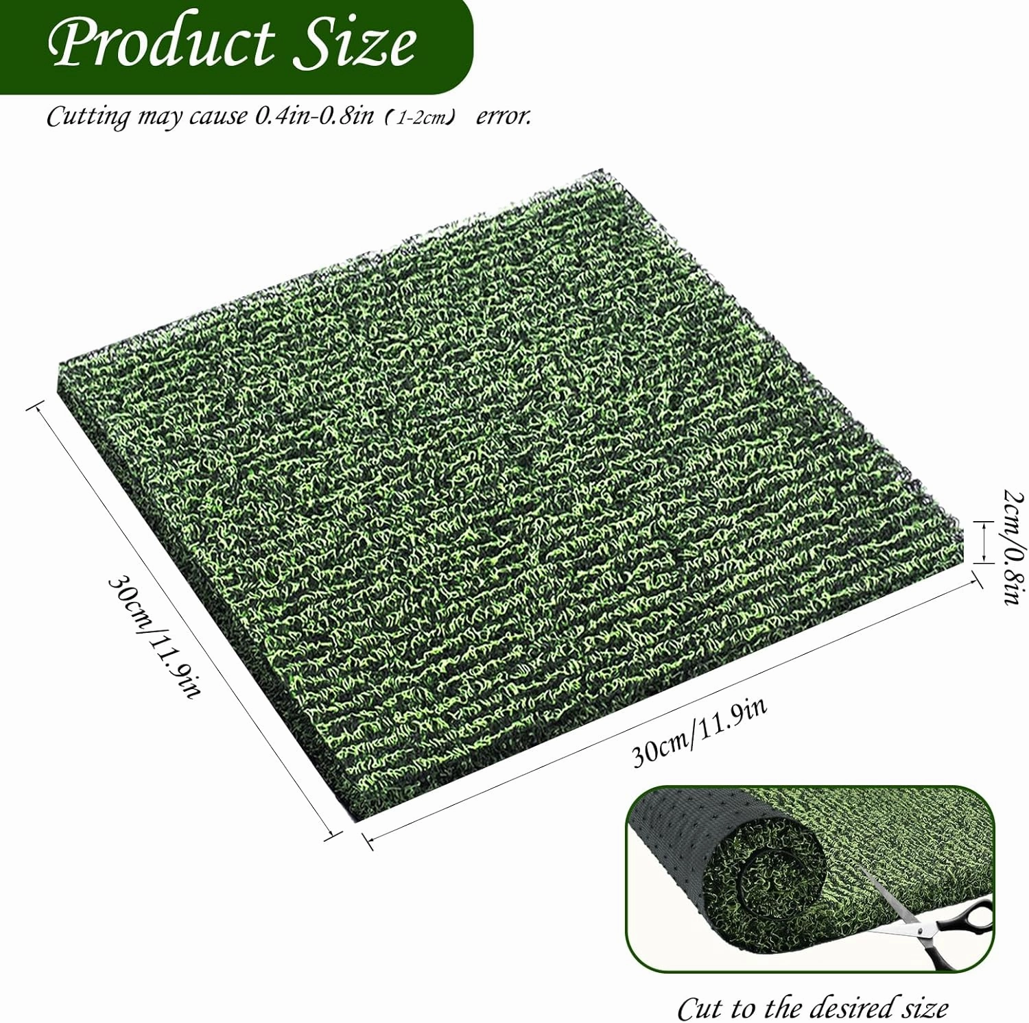 6 Pack Nesting Pads for Chicken Coop 12” x 12” Chicken Nesting Pads Washable Plastic Nesting Box Pads Chicken Coop Accessories for Chicken Hen Box Laying Eggs (Green)