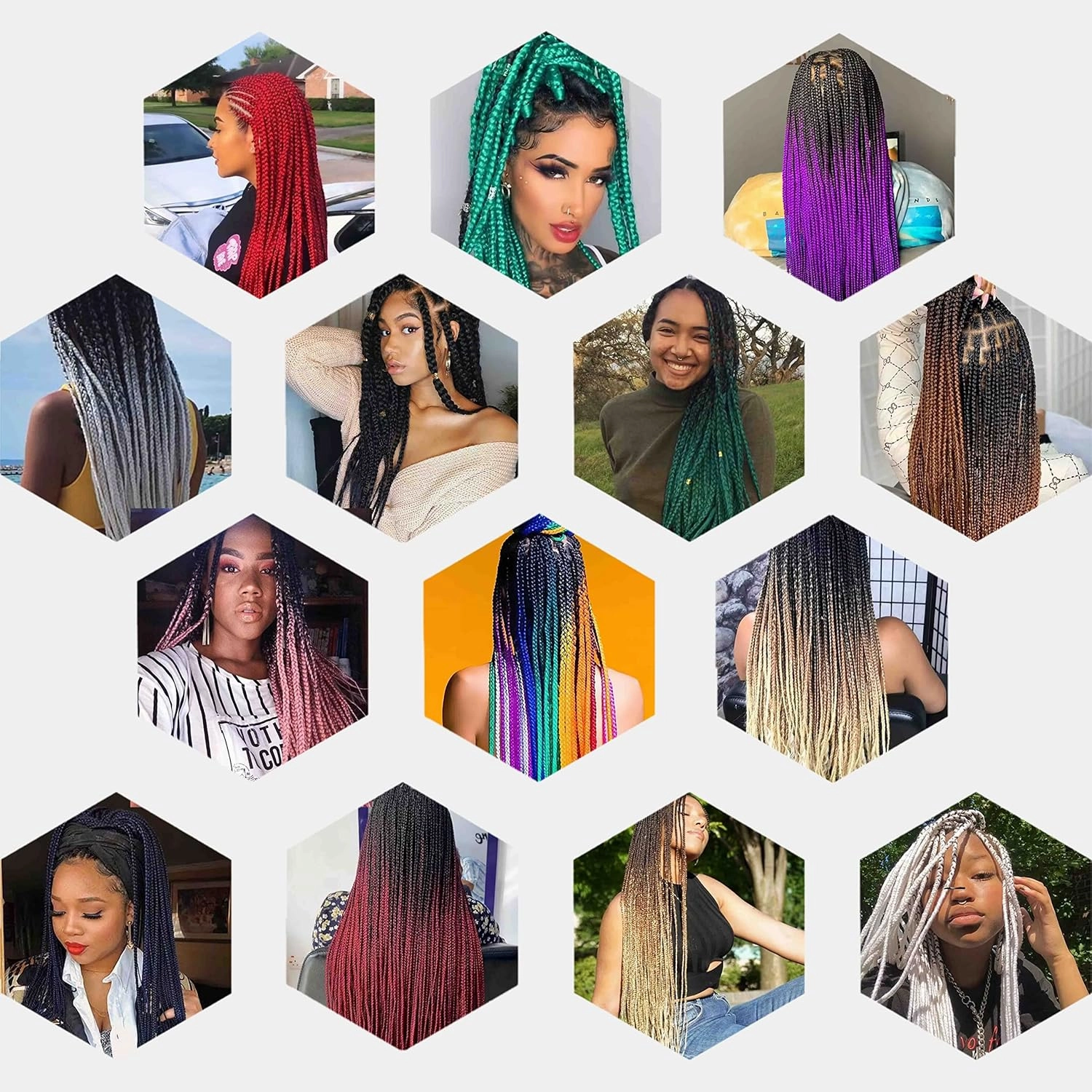 6 Packs 24 Inch Jumbo Braiding Hair Soft High Temperature Resistance Synthetic Hair Extensions for Women 24 Inch Ombre Jumbo Braiding Hair Twist Crochet Braids Hair (24 Inch (Pack of 6), Dark Purple)