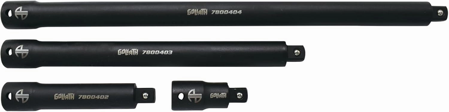 78004 4pc 1/2" Drive Goliath High Torque-Saver Impact Extension Bar Set 2.5" -15"
