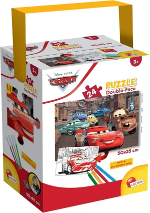 86139 Disney Puzzle in a Tub Mini 24 Cars The Movie Kids, Multi-Coloured, 50X35 cm