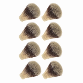 8 Pieces Soft Facial Shaving Brush Head Knots Replacement for DIY Beard Shaver Hair Brush Handle Hairdressing Hair Removal Tools
