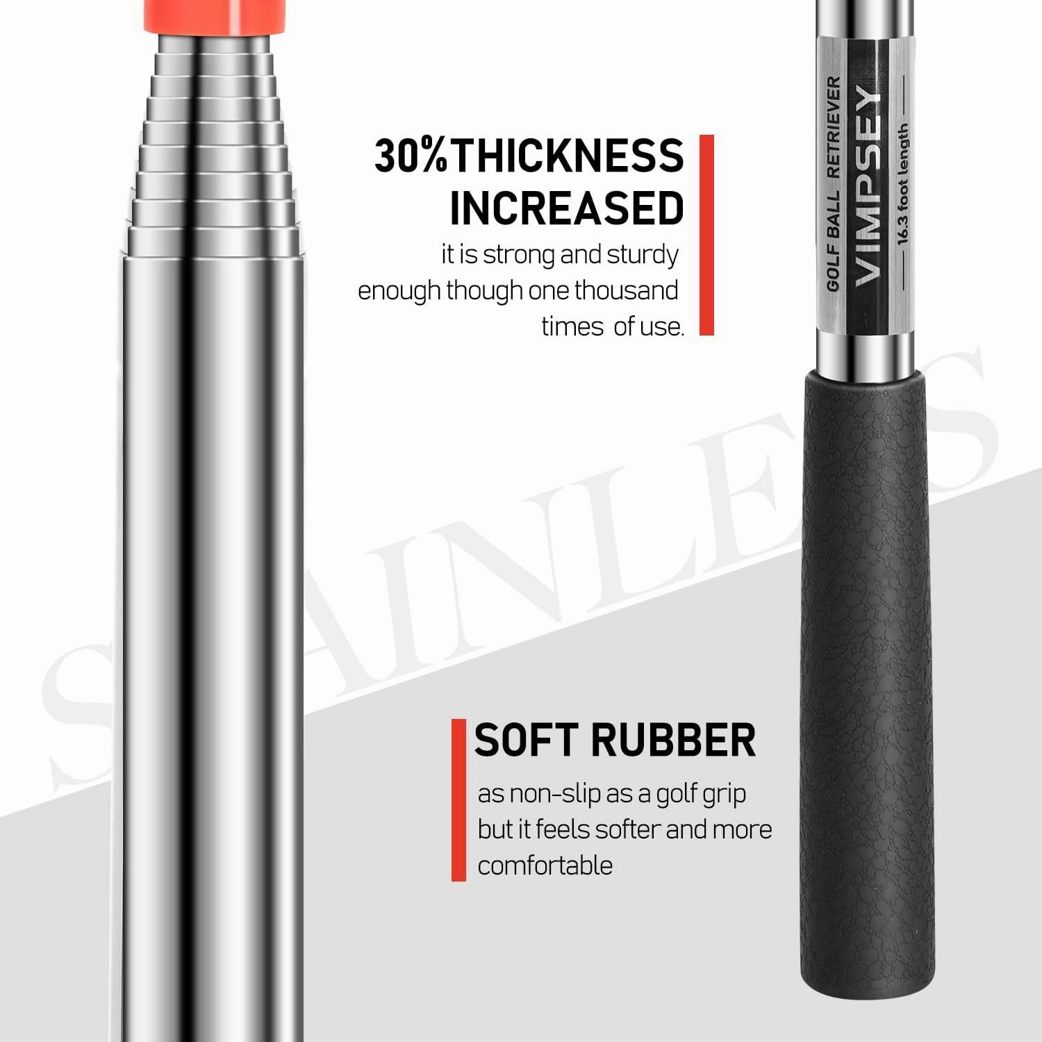 9Ft/12Ft/16.3Ft/20Ft Golf Ball Retriever for Water Telescopic, /High Durability Double Sided Golf Ball Picker Upper, Men's and Women's Golf Accessories Gifts.