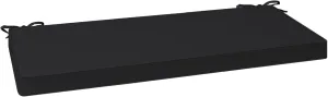 AAAAAcessories Outdoor Bench Cushion, Waterproof, Fade-Resistant Patio Furniture Replacement Cushions, 48" x 18" x 3", Black