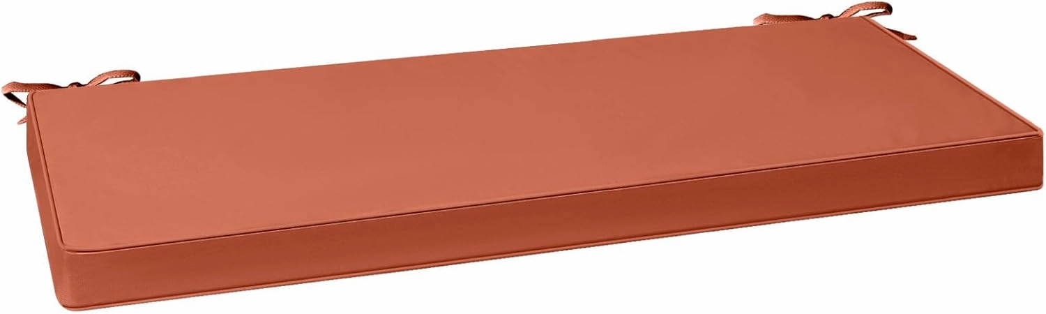 AAAAAcessories Outdoor Bench Cushion, Waterproof, Fade-Resistant Patio Furniture Replacement Cushions, 48" x 18" x 3", Rust