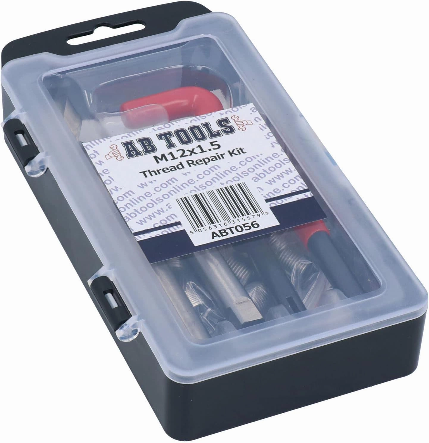 AB Tools M12 x 1.5mm Thread Repair kit/helicoil 15pc Set Damaged Thread AN046