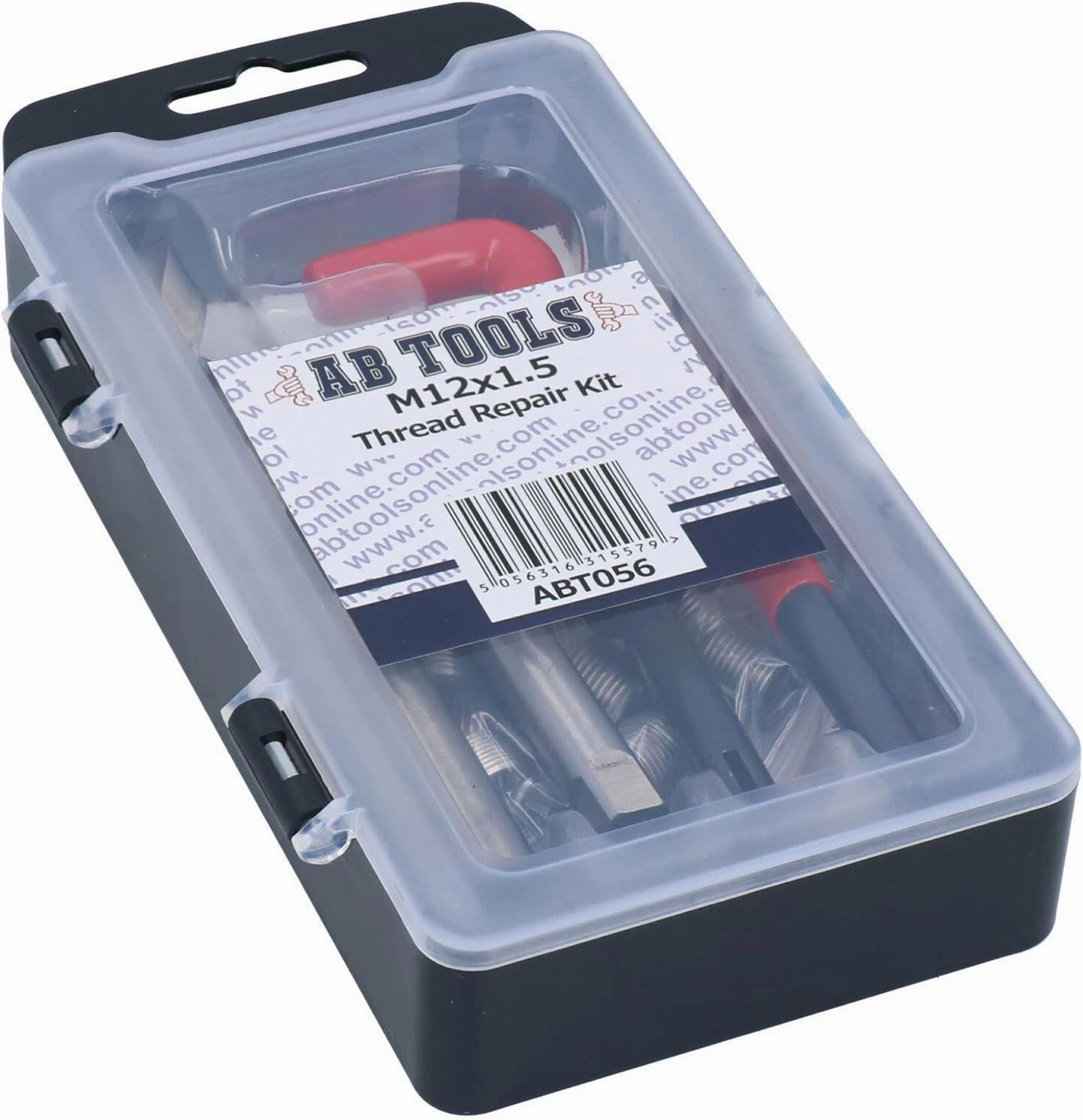 AB Tools M12 x 1.5mm Thread Repair kit/helicoil 15pc Set Damaged Thread AN046