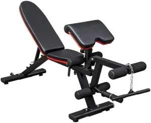 Adjustable Weight Bench Utility Sit Up Bench Multi-Purpose Gym Bench Flat/Incline/Decline for Full Body Workout Black_17252120cm