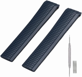 Adwoa Silicone Rubber Watch Band Strap Replacement for Patek Aquanaut Philippe - 21mm Watch Band Compatible with PP 5164A 5167A -Blue
