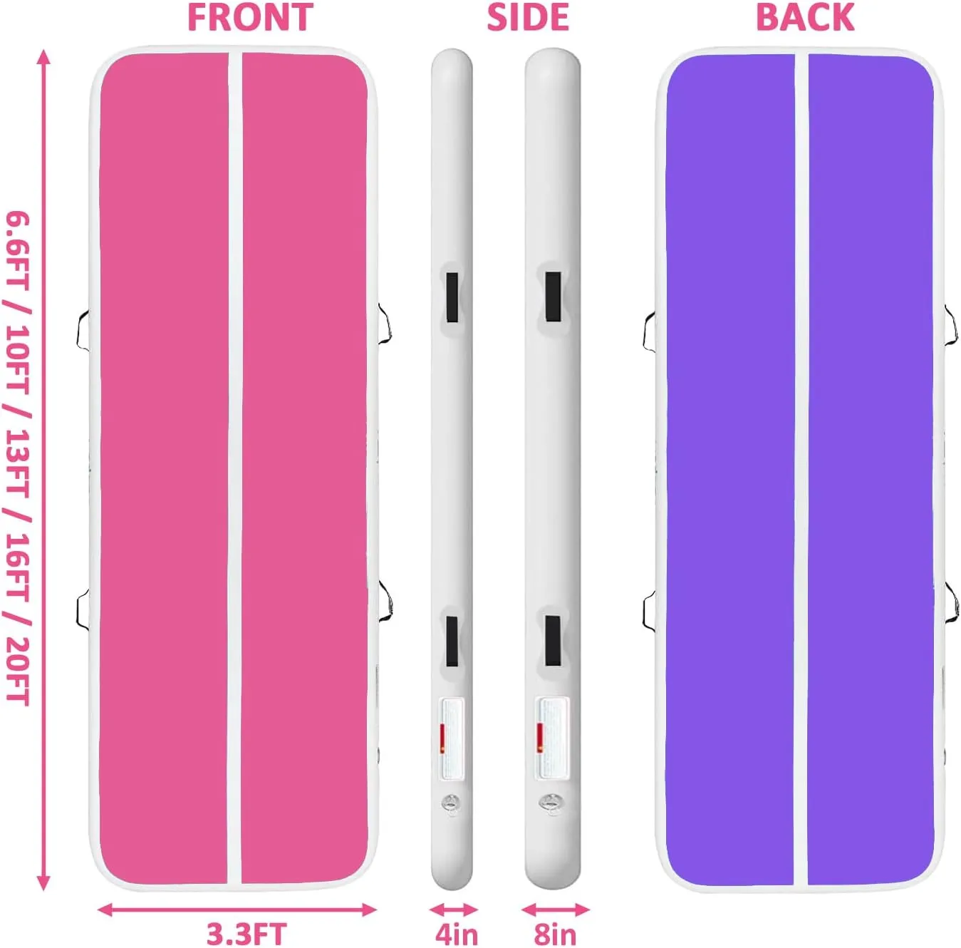 Air Mat Tumble Track, Gymnastics Mats Tumbling Track with Electric Air Pump for Home Use Cheerleading Training Kids Gym Yoga
