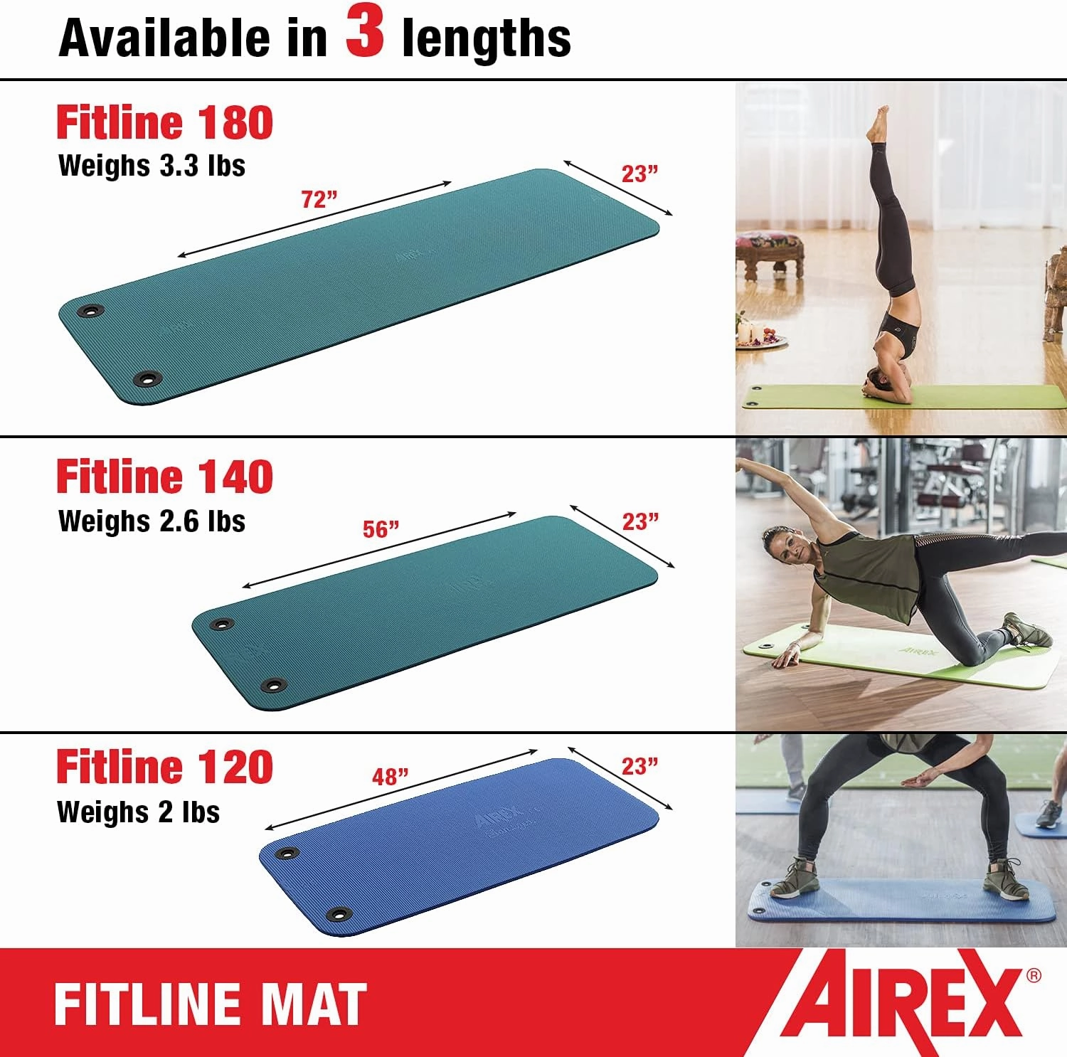 AIREX Official Coronella Exercise Mat - Home Workout Mat for Rehabilitation, Strength Training, Aerobics, Water Fitness, Exercise, Home Workouts, Floor Exercises with Premium Foam