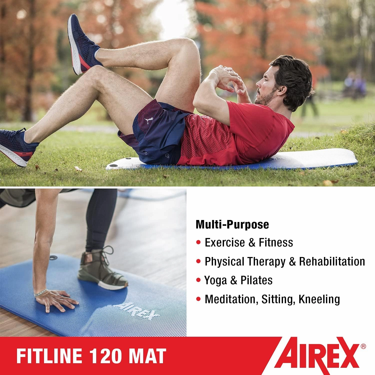 AIREX Official Coronella Exercise Mat - Home Workout Mat for Rehabilitation, Strength Training, Aerobics, Water Fitness, Exercise, Home Workouts, Floor Exercises with Premium Foam