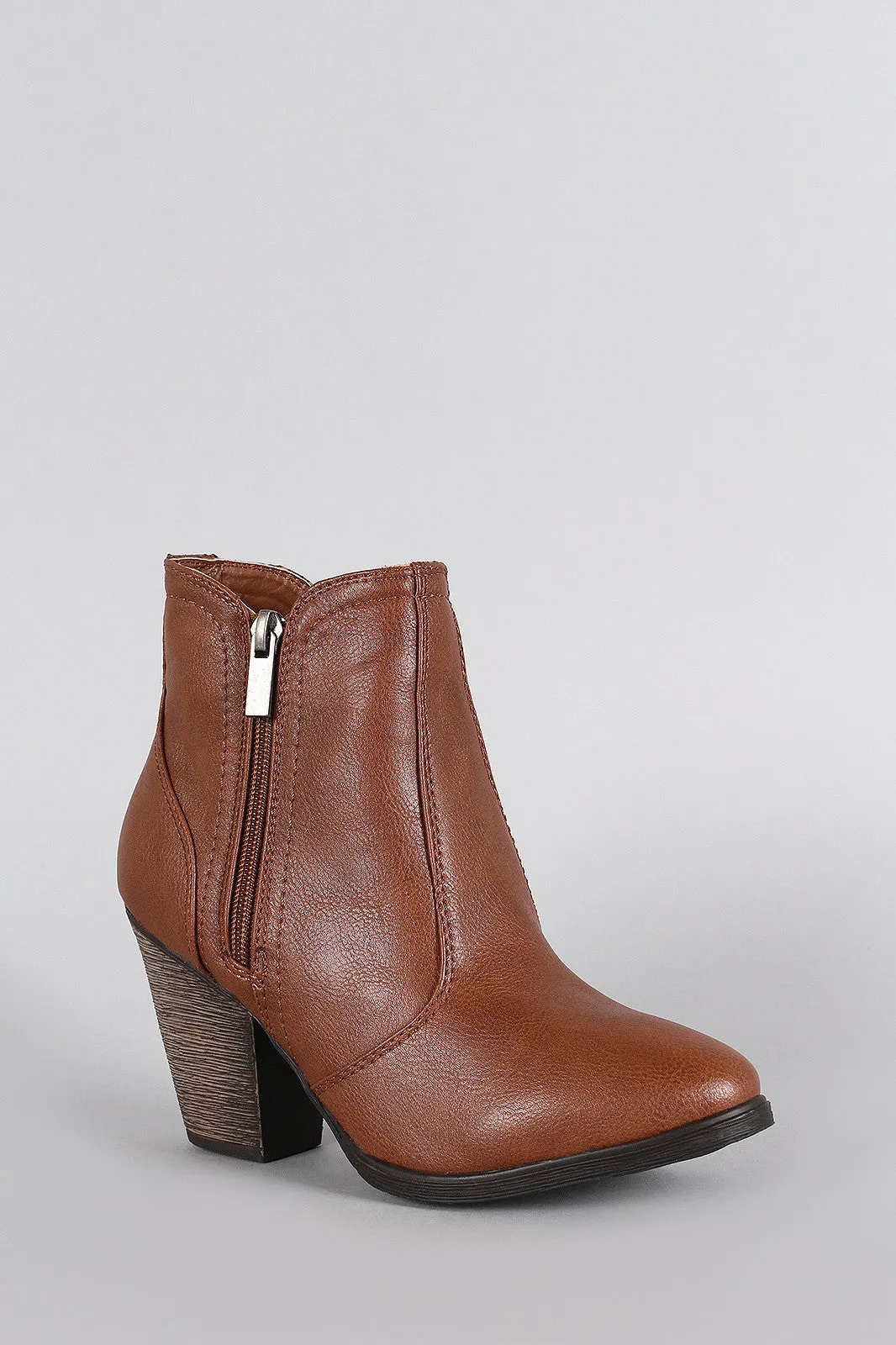 Almond Cowgirl Booties Exclusive offer Heeled Chunky Practical design Dollhouse Toe