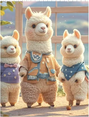 Alpacas Together Building Block Puzzle Personalized Building Bricks for Adults Block Puzzle Building DIY Brick Block Puzzles Valentine's Day Gifts for Home Decor Brick Puzzle