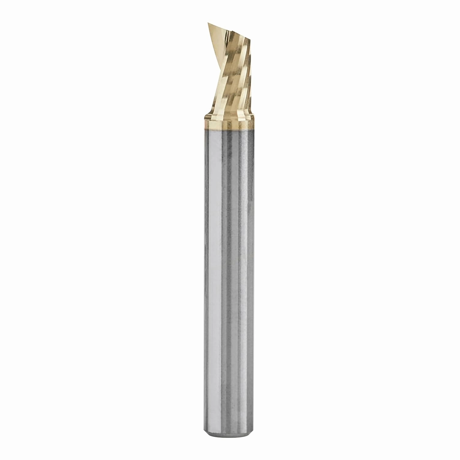 Amana Tool CNC Solid Carbide Spiral O Flute Up-Cut, Aluminum Cutting Router Bit, ZrN Coated, 51479-Z, 1/4 D x 3/8 CH x 1/4 SHK x 2 Inch L