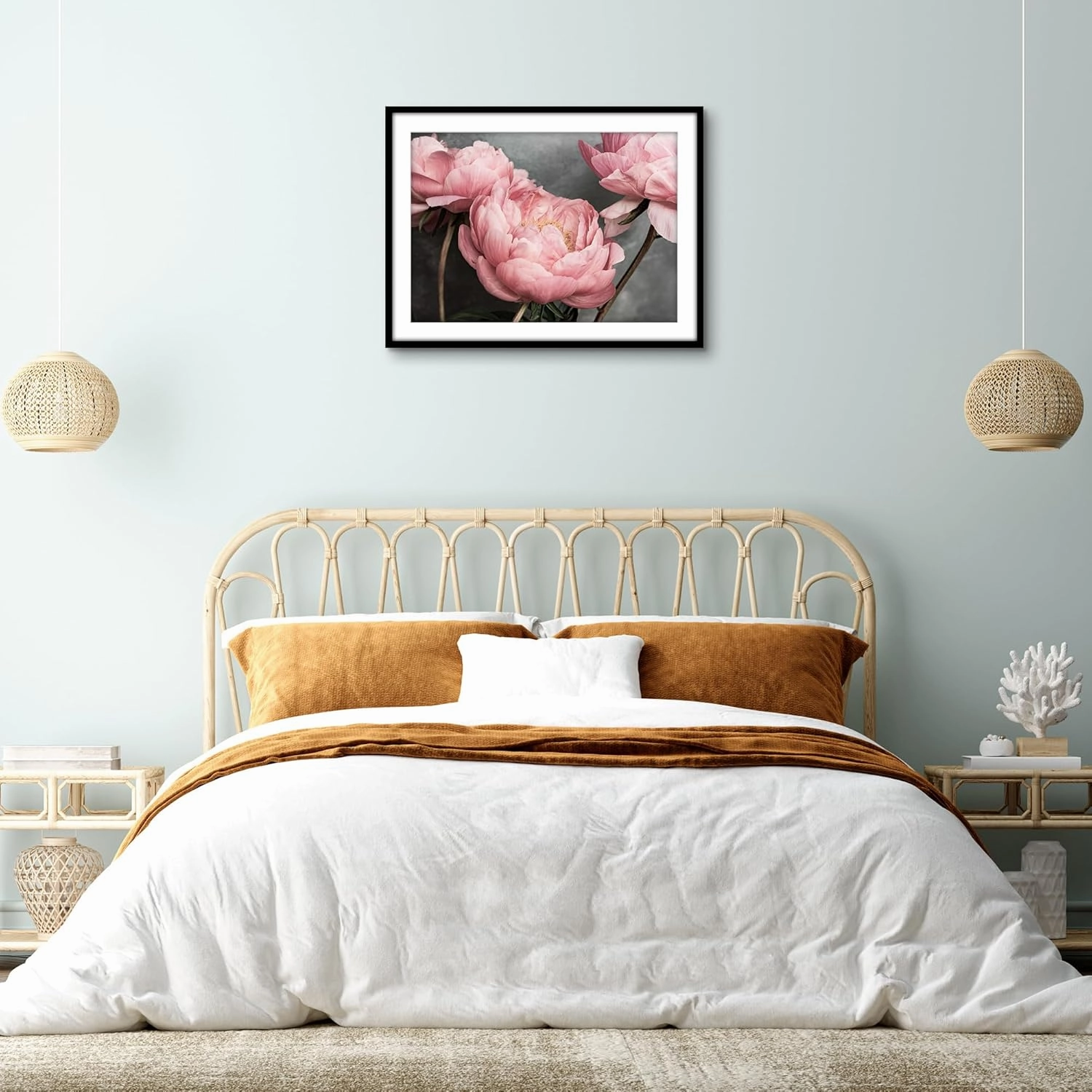 Americanflat 24x32 Poster Frame with Polished Plexiglass - Use as 20x28 Frame with Mat or Display 24x32 Photo Without Mat - Streamline Collection - Thin Border Picture Frames for Wall - Black