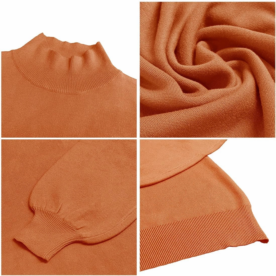 ANCAPELION Women’s Casual Sweater Pullover Winter Basic Sweatshirt Long Sleeve Cozy Knitted Jumper Tops Loose Fit