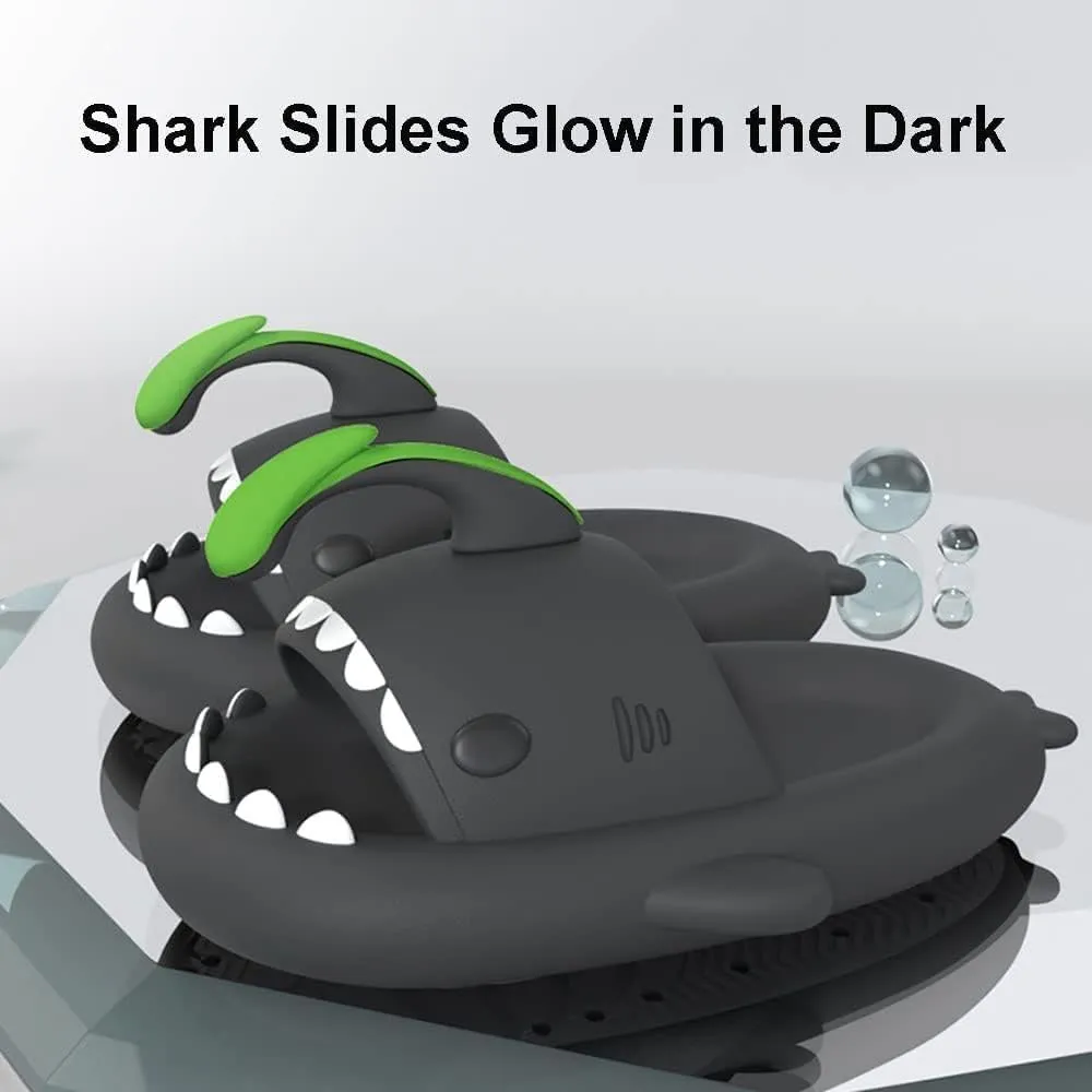 Angler Fish Shark Slides, Lantern Fish Shark Slides, Glow in the Dark Cloud Angler Fish Slides, Super Soft