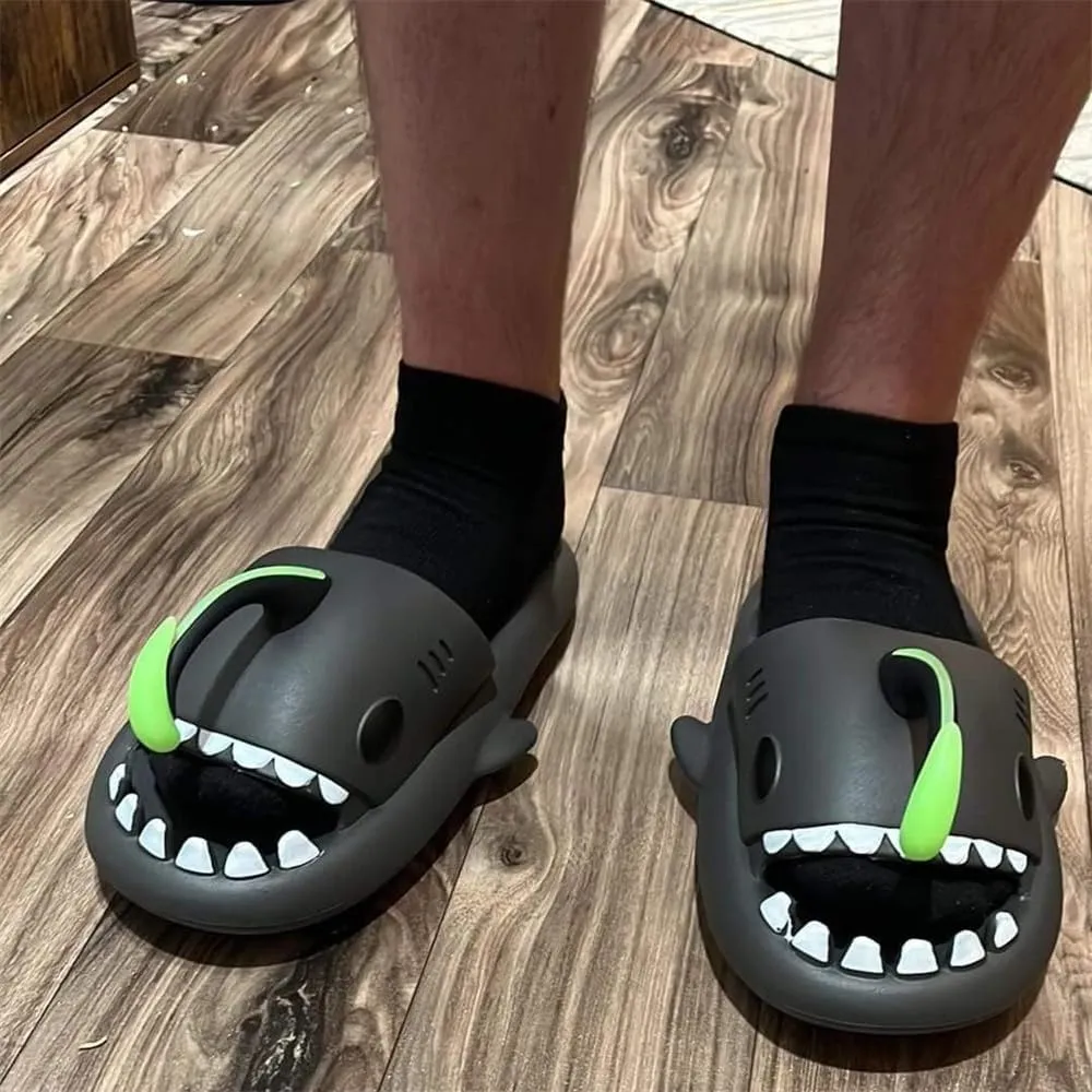 Angler Fish Shark Slides, Lantern Fish Shark Slides, Glow in the Dark Cloud Angler Fish Slides, Super Soft