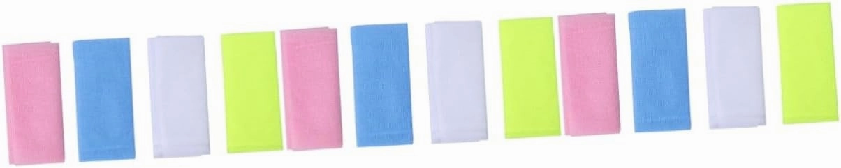 Angoily 3sets Long Nylon Exfoliating Bath Towel Back Scrubber for Men/Women Boys and Girls Soft and Durable Remove Dead Skin Sweat and Grease 4pcs*3