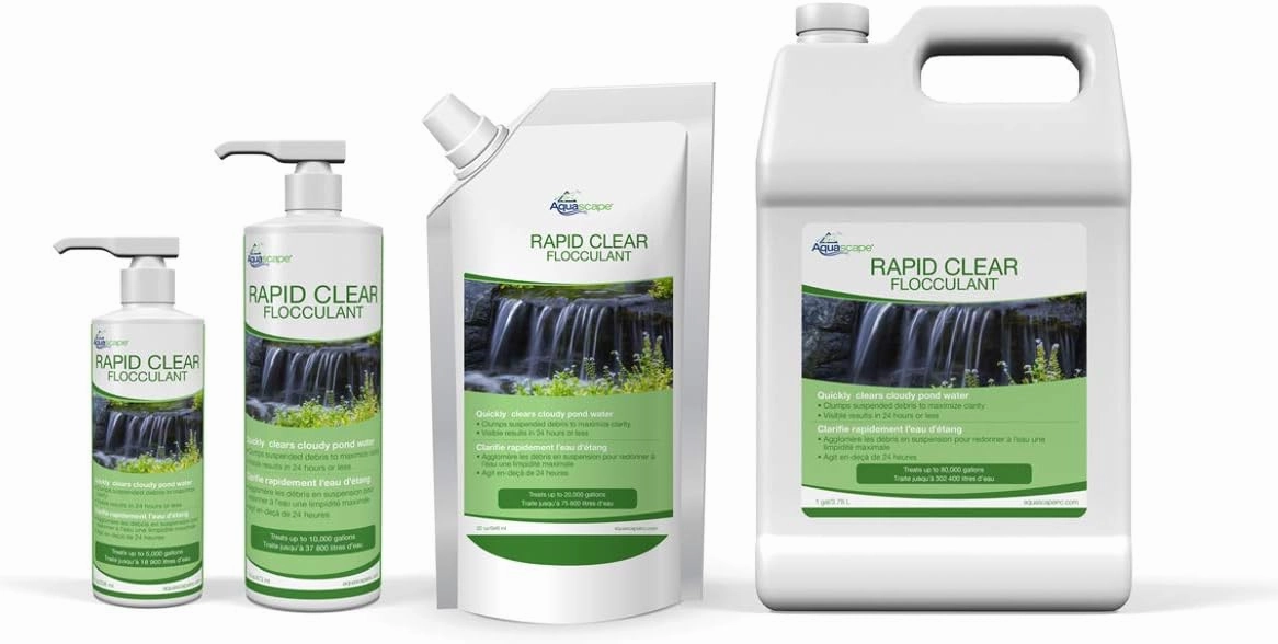 Aquascape 96007 Rapid Clear Flocculant Treatment Cloudy Pond Water, 1 Gallon/ 3.78 L