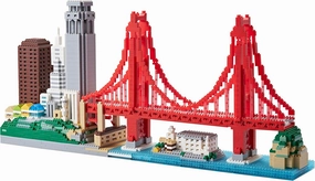Architecture Skyline Collection San Francisco 3574PCS Micro Mini Blocks Building Set 3D Puzzle Model Kit as Toys Present for Adults and Kids