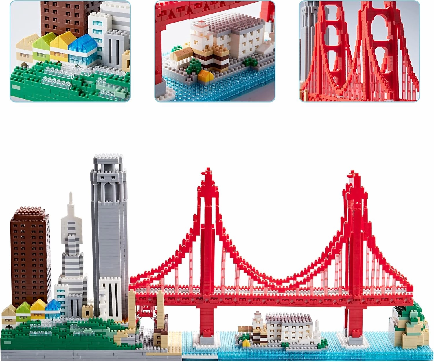 Architecture Skyline Collection San Francisco 3574PCS Micro Mini Blocks Building Set 3D Puzzle Model Kit as Toys Present for Adults and Kids