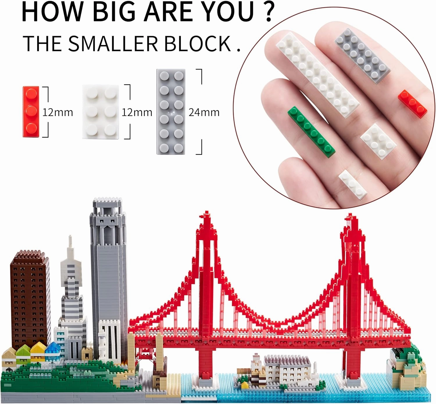 Architecture Skyline Collection San Francisco 3574PCS Micro Mini Blocks Building Set 3D Puzzle Model Kit as Toys Present for Adults and Kids