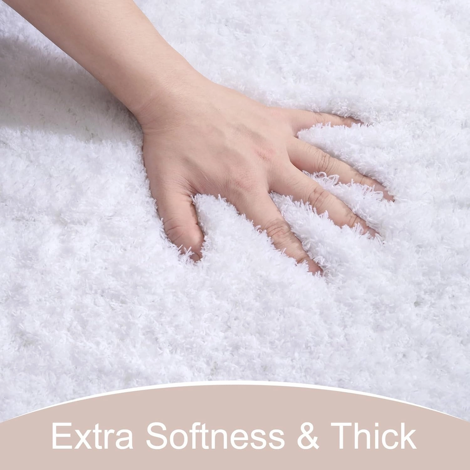 AROGAN Luxury Non Slip Bathroom Rug, Thick Soft and Absorbent Microfiber Bath Mat, Rubber Backing Quick Dry Rugs Carpets, Machine Washable Plush Mats for Shower Floor, Bathroom, 24x72 Inch White