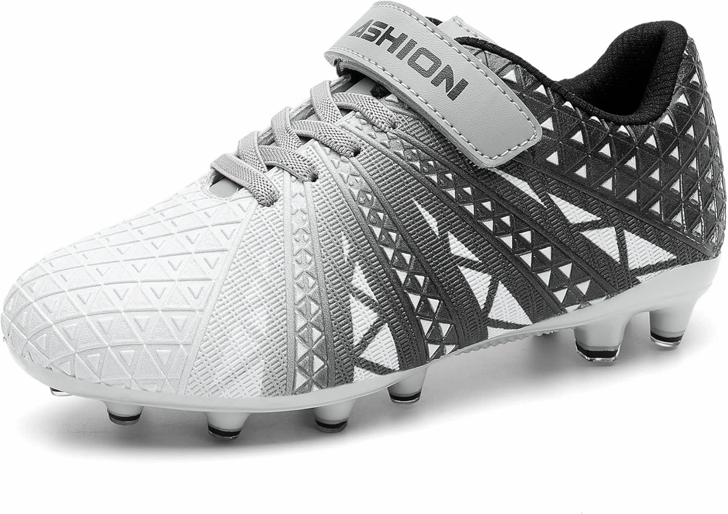 ASHION Kids Soccer Cleats Boys Girls Soccer Shoes Firm Ground Football Shoes for Indoor Outdoor Size (Little Kid/Big Kid)