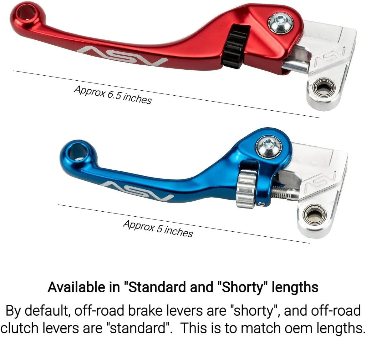 ASV Unbreakable F4 Quad ATV Clutch Lever w/PRO Perch # CD F406PX - Shorty Orange