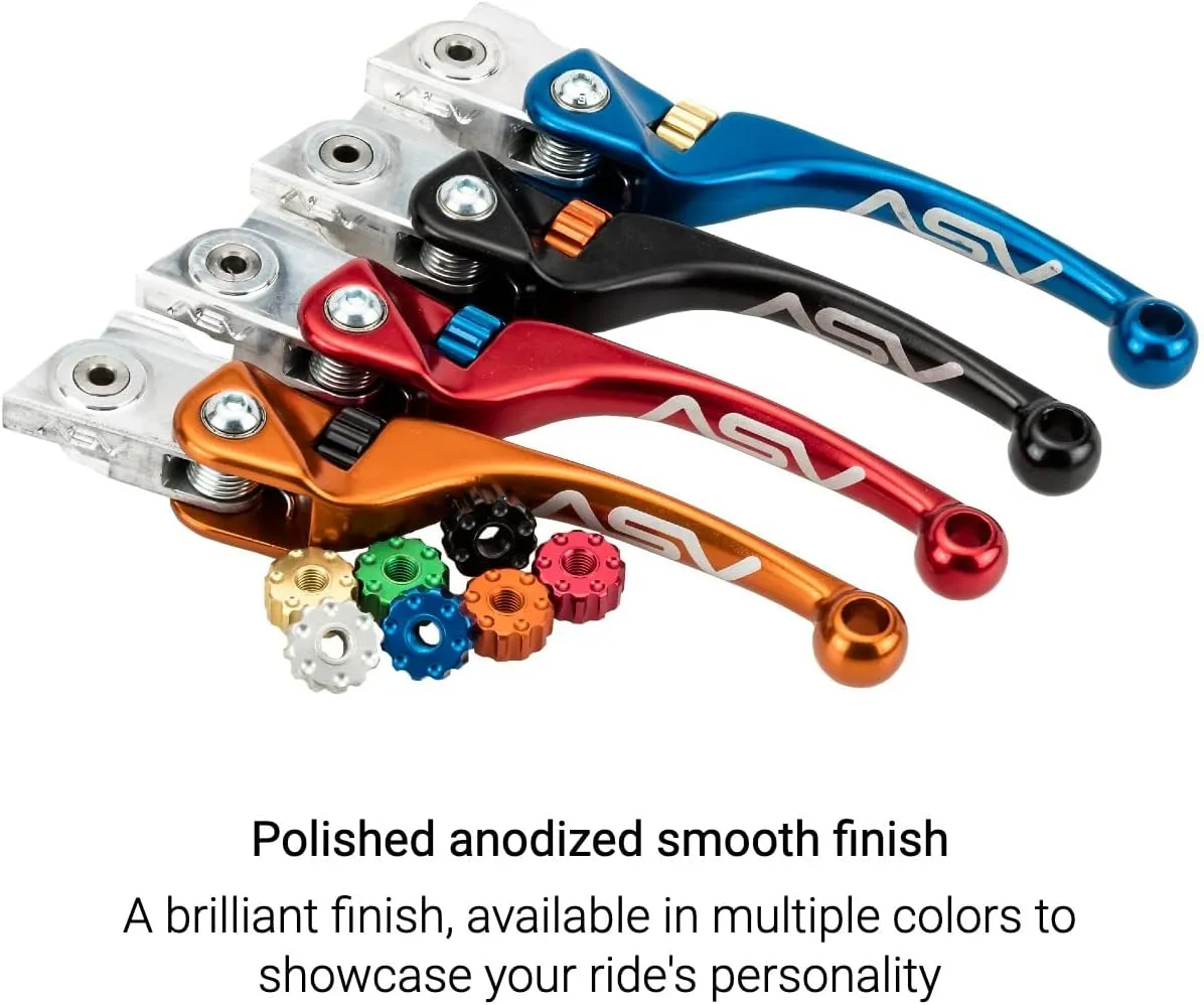ASV Unbreakable F4 Quad ATV Clutch Lever w/PRO Perch # CD F406PX - Shorty Orange