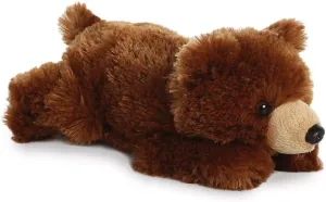 AURORA, 31740, Mini Flopsie Grizzly Bear, 8In, Soft Toy, Brown