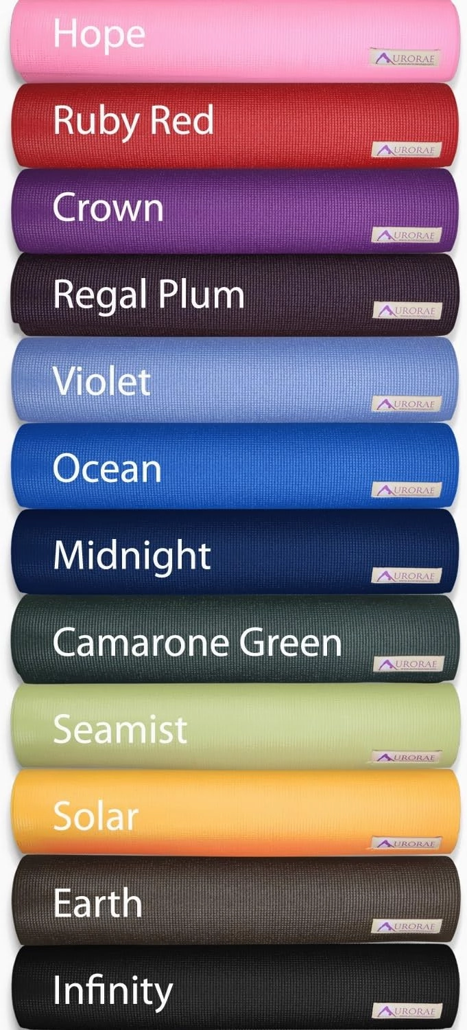 AURORAE Classic/Printed Extra Thick and Long Yoga Mat. Slip Free Rosin included
