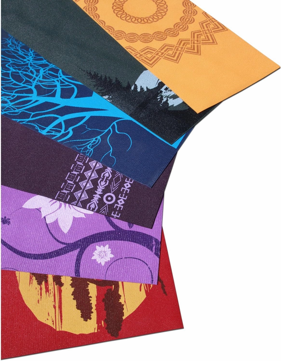 AURORAE Classic/Printed Extra Thick and Long Yoga Mat. Slip Free Rosin included
