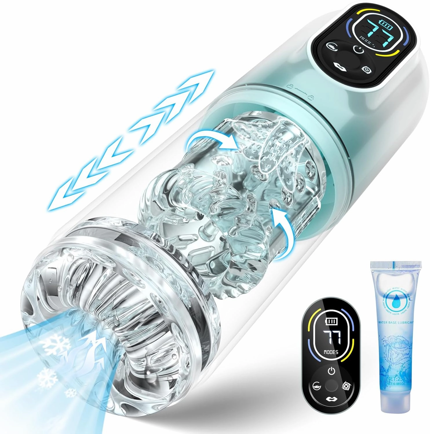Automatic Male Masturbator Male Sex Toys, Sex Toys for Men Penis Pump with 7 Sucking & Vibrating & Thrusting & Rotating & Licking, Mens Sex Toy Adult Toys Blowjob Sex Machine Pocket Pussy Stroker