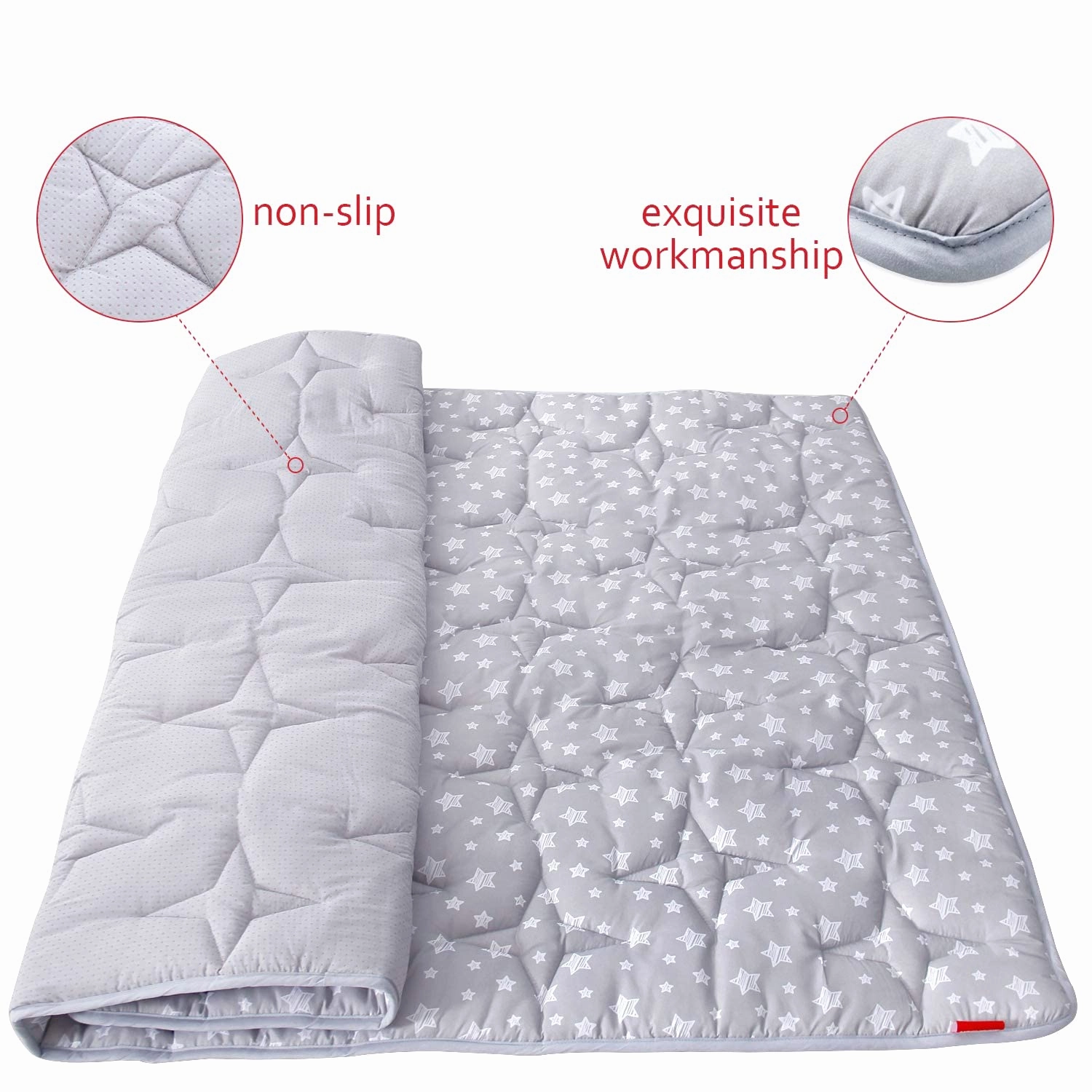 Baby Play Mat Extra Thick, Large, Crawling Mat Non Slip Cushioned Baby Mats for Playing 79x55 Inches, Baby Playmat Floor Mat for Babies, Toddlers