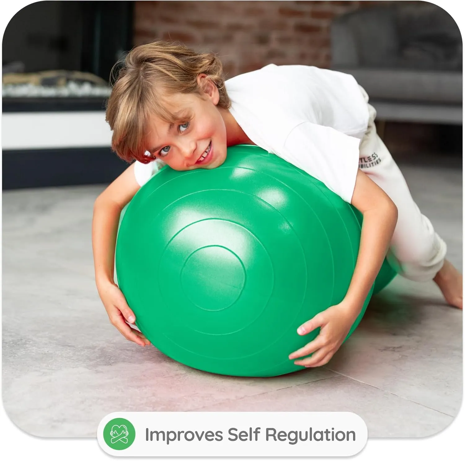 BABYGO® Sensory Exercise Ball | Peanut Ball for Kids | Autism Therapy Calming Development Activities Motor Skills | Exercise Book & Pump Included 45CM,Blue|Orange