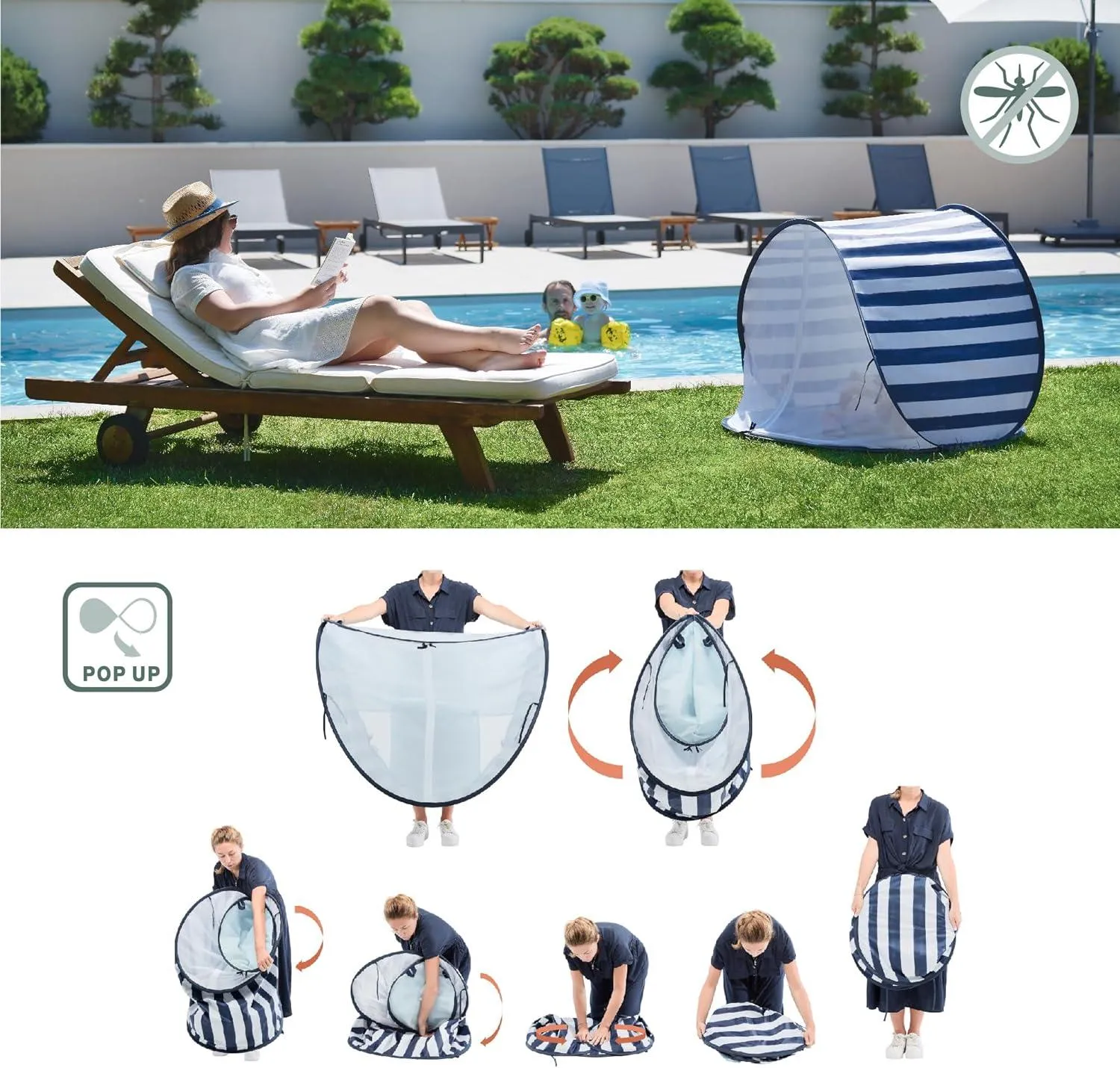 Babymoov Anti-UV Baby Pop-Up Tent - Marine