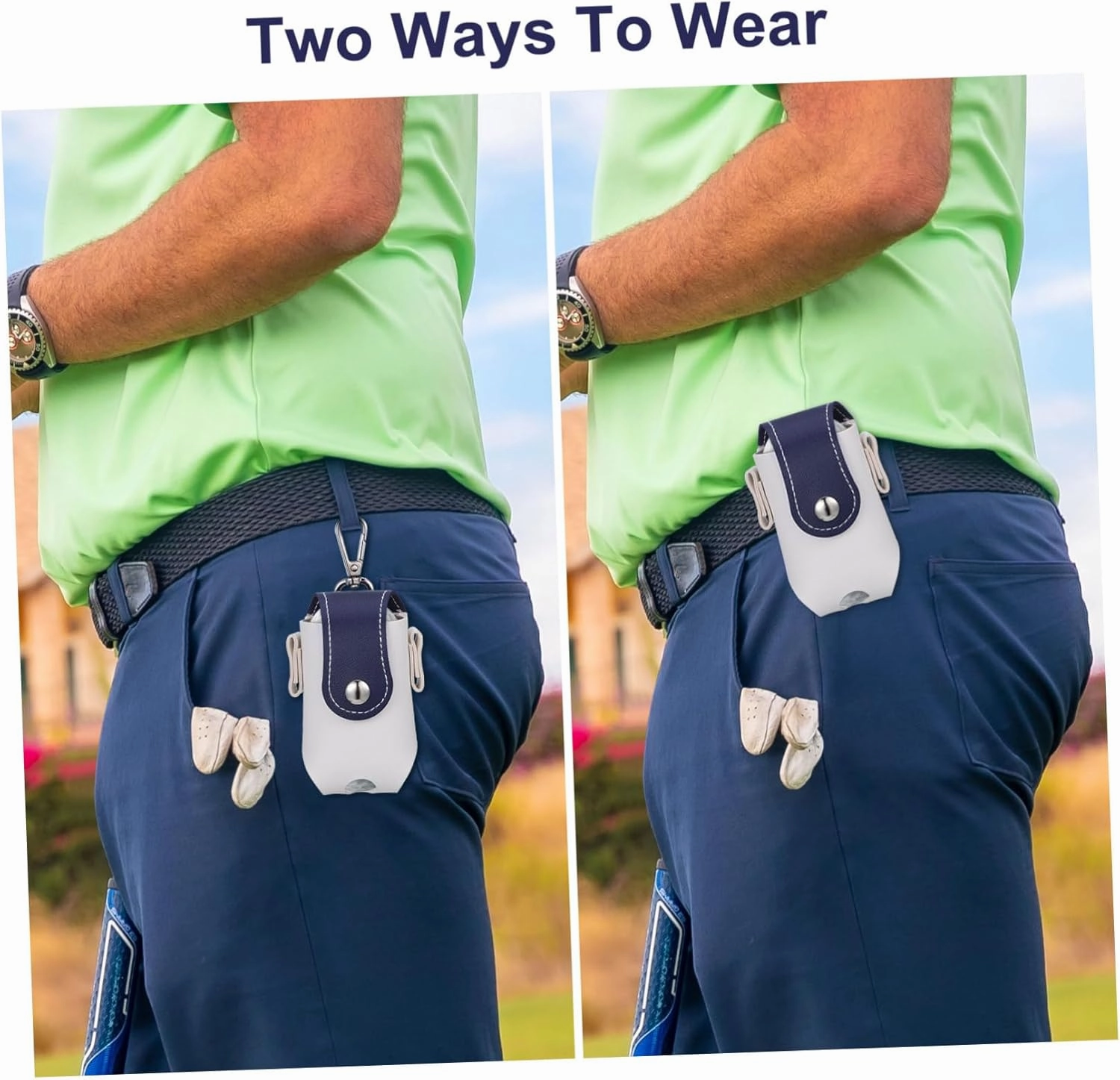 Ball Bag and Nail Leather Case Pouch Golf Bags Outdoor Strap Small Golf Accessories Carry Golf Ball