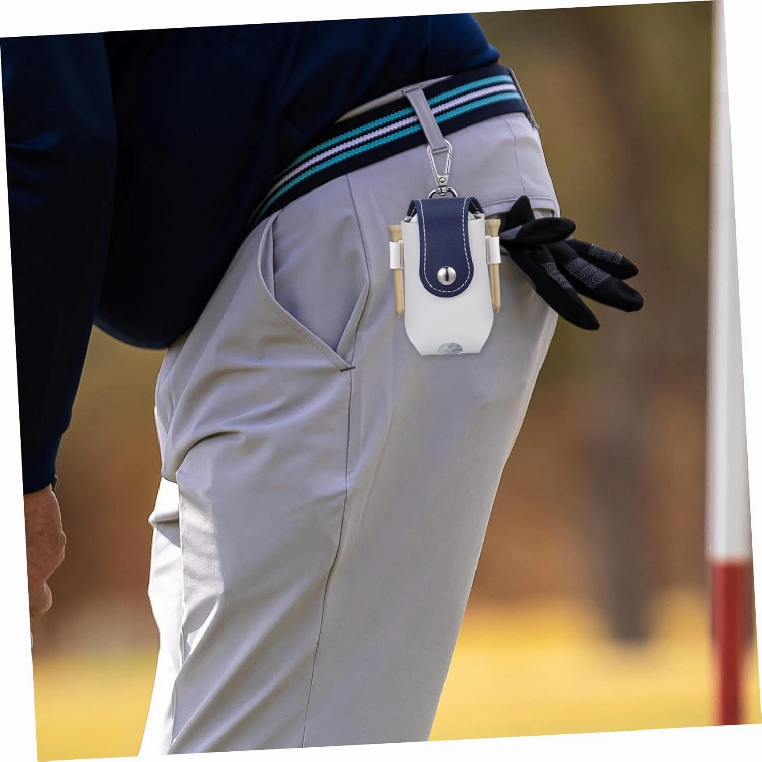 Ball Bag and Nail Leather Case Pouch Golf Bags Outdoor Strap Small Golf Accessories Carry Golf Ball