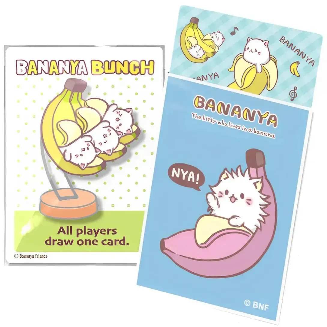 Bananya - Long Hair Bananya Art Blue Premium Protective Card Sleeves (60 Count, Standard Size) - Japanime Games - Player's Choice Game Accessories Series