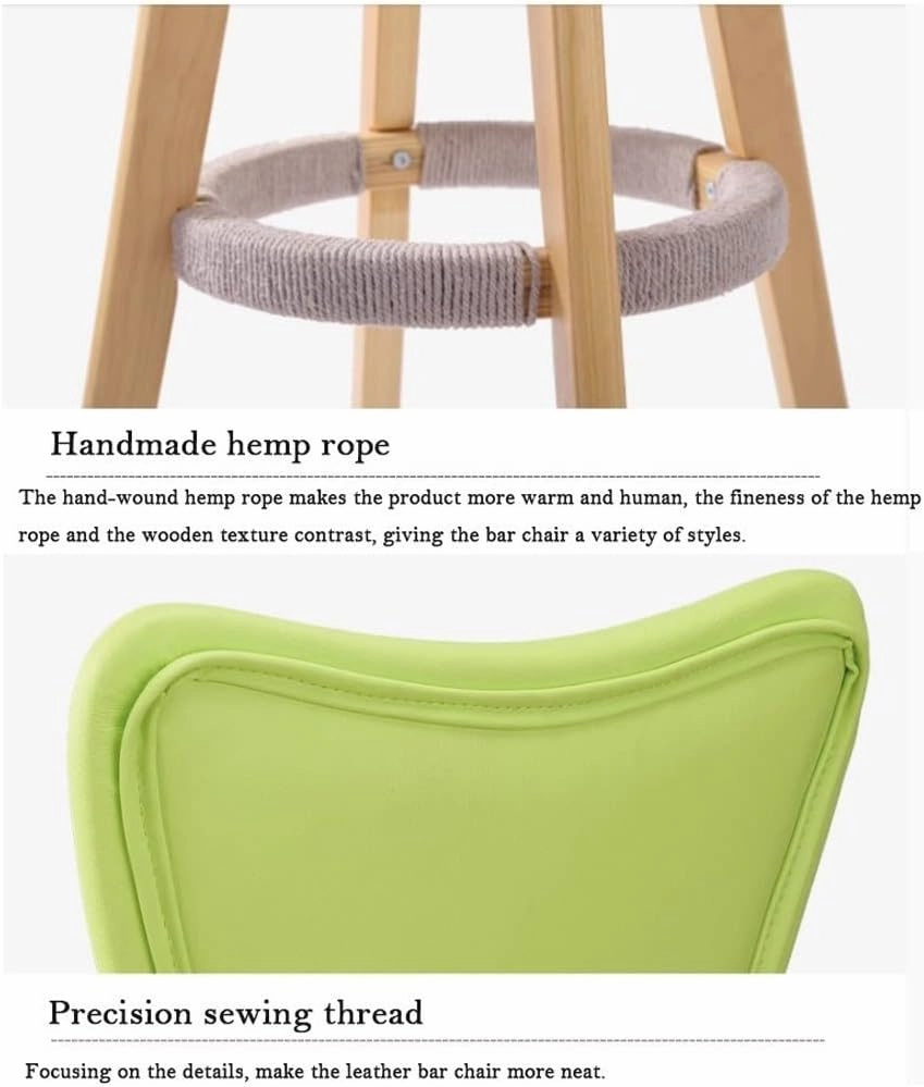 Bar Chairs Modern Home Living Room Dining Room Bar Chair Casual Coffee Shop Bar Stool Simple High Stool Fashion Office Chair Bar Stools with Back(Brown-c)